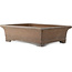 Rectangular unglazed bonsai pot by Sanpou - 590 x 447 x 160 mm