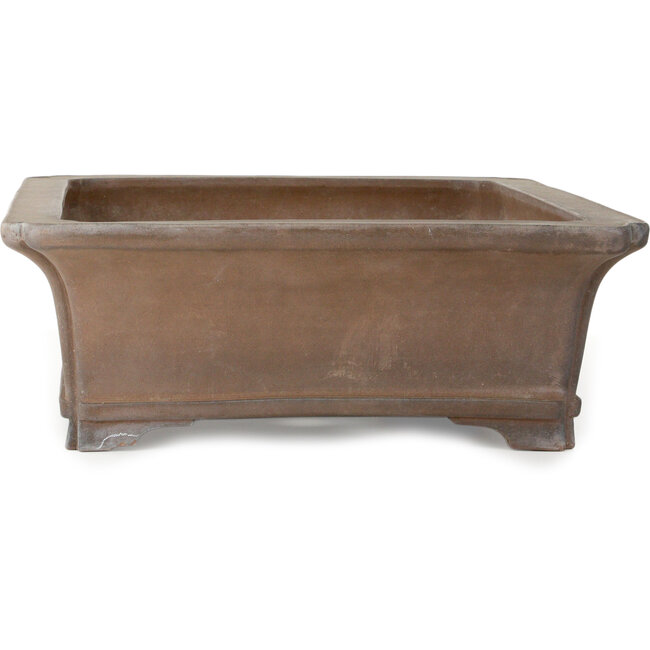 Rectangular unglazed bonsai pot by Sanpou - 590 x 447 x 160 mm