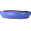 Oval blue bonsai pot by Seizan (Reihou, Kataoka Katsushi, master Seizan kiln) - 565 x 450 x 115 mm