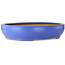 Ovale blauwe bonsaipot van Seizan (Reihou, Kataoka Katsushi, meester Seizan oven) - 565 x 450 x 115 mm