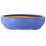 Maceta ovalada para bonsái azul de Seizan (Reihou, Kataoka Katsushi, maestro del horno Seizan) - 560 x 450 x 115 mm