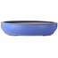 Oval blue bonsai pot by Seizan (Reihou, Kataoka Katsushi, master Seizan kiln) - 560 x 450 x 115 mm
