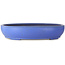 Oval blue bonsai pot by Seizan (Reihou, Kataoka Katsushi, master Seizan kiln) - 560 x 450 x 115 mm