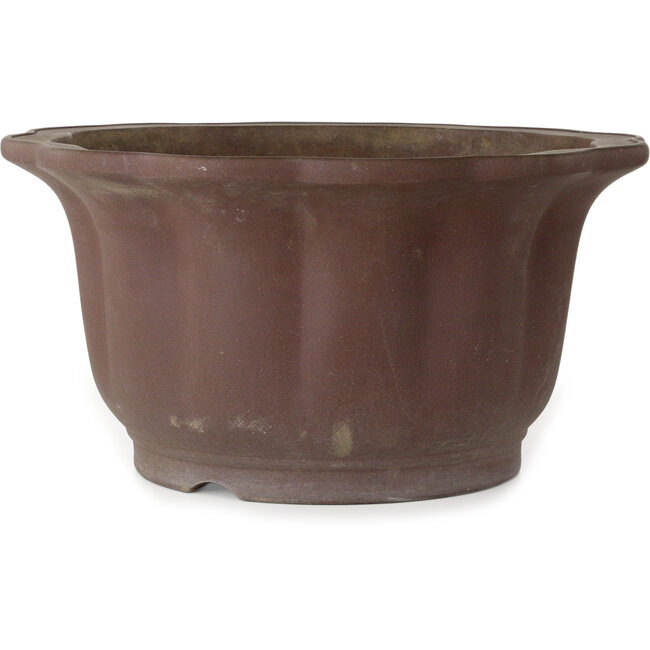 Unglasierte Bonsaischale „Lotus“ von Yamaaki – 430 x 430 x 220 mm