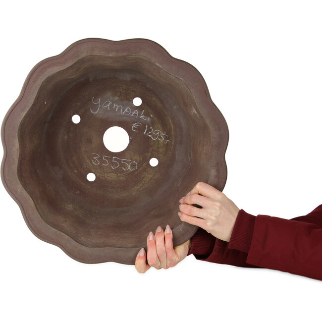 Pot à bonsaï Lotus non émaillé de Yamaaki - 430 x 430 x 220 mm