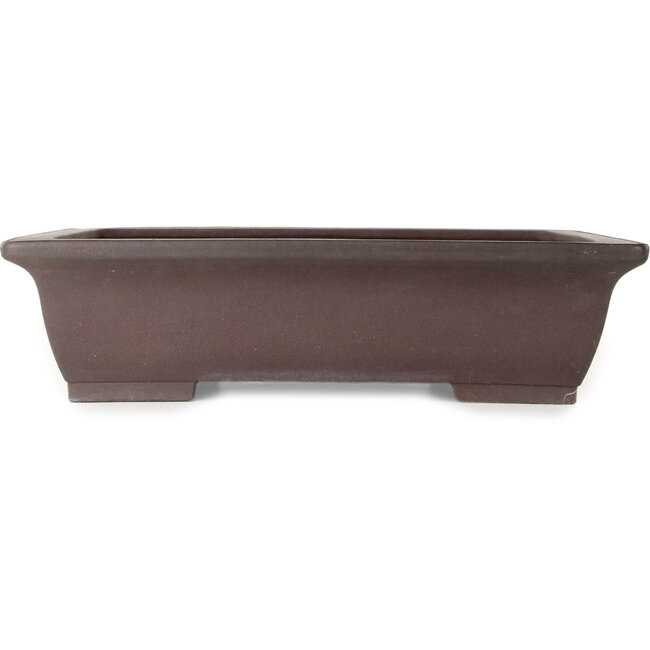 Rectangular unglazed bonsai pot by Yamaaki - 550 x 420 x 140 mm