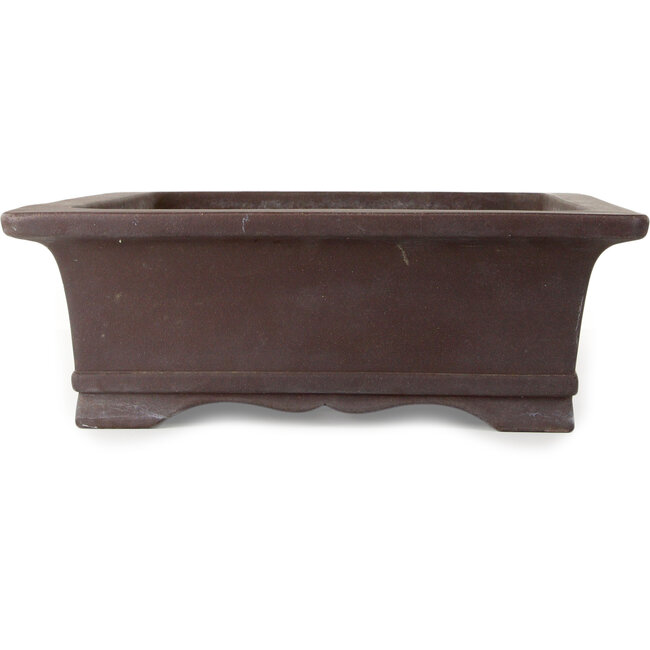Rechthoekige, ongeglazuurde bonsaipot van Yamaaki - 470 x 425 x 147 mm