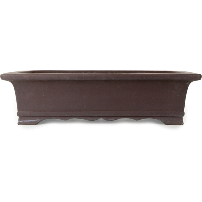 Maceta rectangular sin esmaltar para bonsái de Yamaaki - 470 x 425 x 147 mm