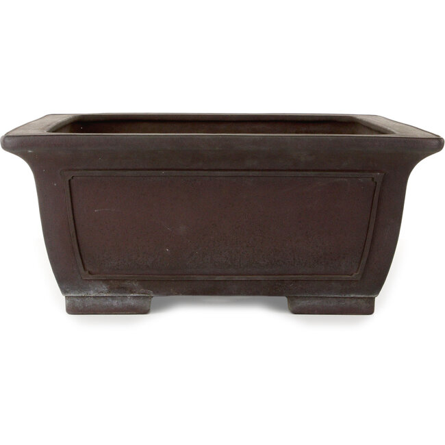Rectangular unglazed bonsai pot by Yamaaki - 605 x 485 x 205 mm