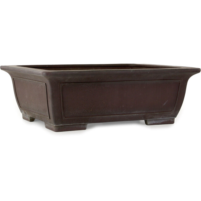 Rectangular unglazed bonsai pot by Yamaaki - 605 x 485 x 205 mm