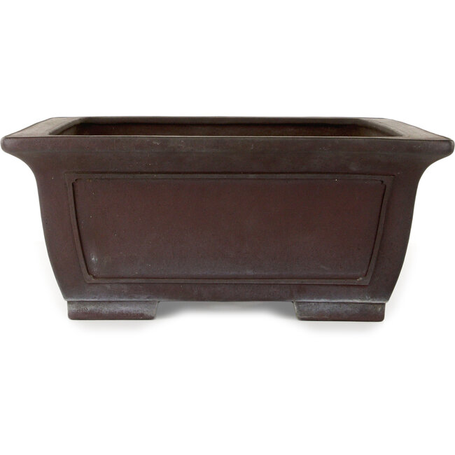 Rectangular unglazed bonsai pot by Yamaaki - 605 x 485 x 205 mm