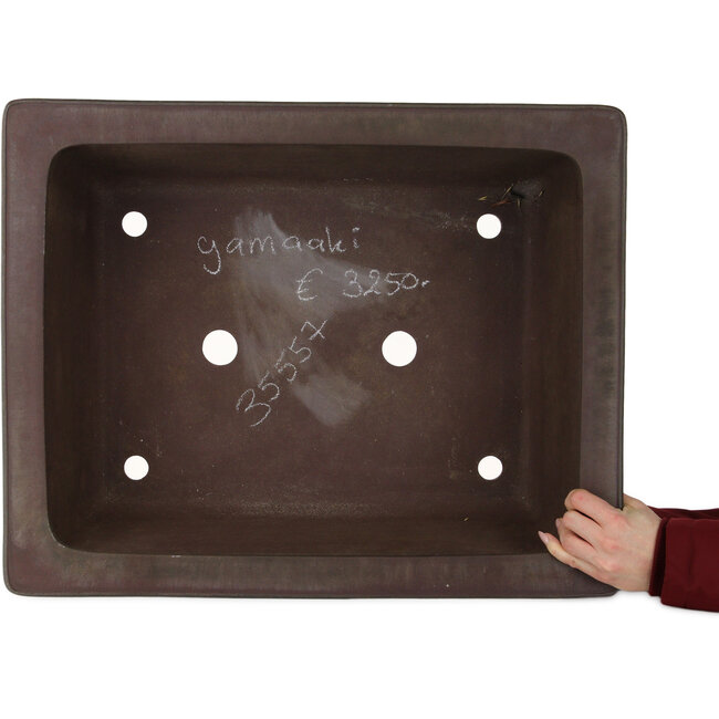 Pot à bonsaï rectangulaire non émaillé de Yamaaki - 605 x 485 x 205 mm