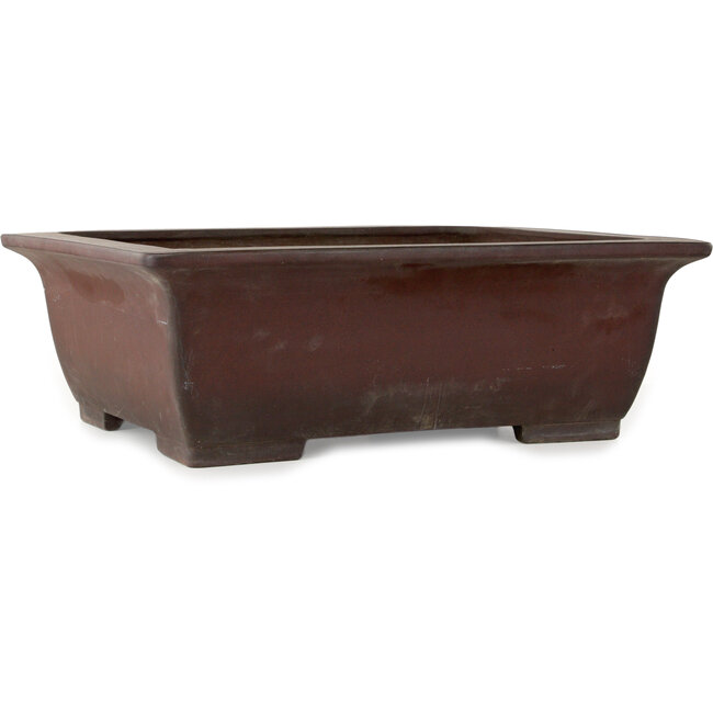 Rectangular unglazed bonsai pot by Yamaaki - 602 x 485 x 205 mm