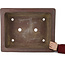 Rectangular unglazed bonsai pot by Yamaaki - 602 x 485 x 205 mm