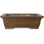 Rectangular unglazed bonsai pot by Yamaaki - 473 x 390 x 148 mm