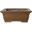Rectangular unglazed bonsai pot by Yamaaki - 473 x 390 x 148 mm