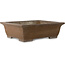 Rectangular unglazed bonsai pot by Yamaaki - 473 x 390 x 148 mm