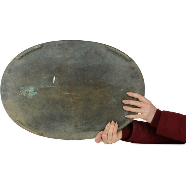 Bronze suiban (doban) - 552 x 382 x 30 mm