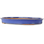 Oval blue bonsai pot - 498 x 385 x 58 mm