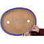 Pot ovale bleu pour bonsaï - 498 x 385 x 58 mm