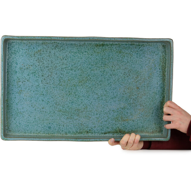 Türkisfarbene Suiban von Haru Matsu – 565 x 345 x 50 mm