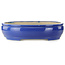 Pot ovale bleu pour bonsaï de Mazan - 525 x 437 x 125 mm