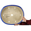Pot ovale bleu pour bonsaï de Mazan - 525 x 437 x 125 mm