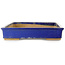Pot à bonsaï rectangulaire bleu - 555 x 390 x 75 mm