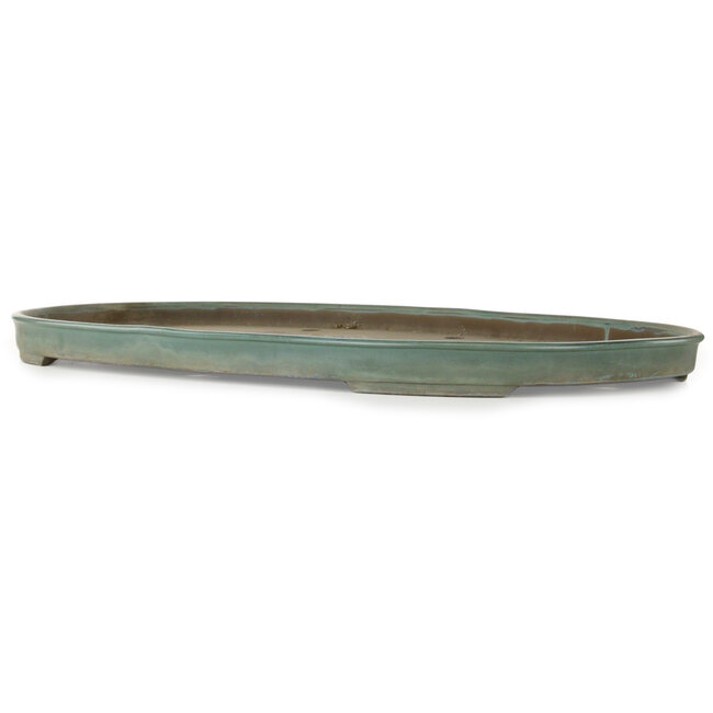 Pot ovale vert pour bonsaï de Mazan - 760 x 475 x 50 mm