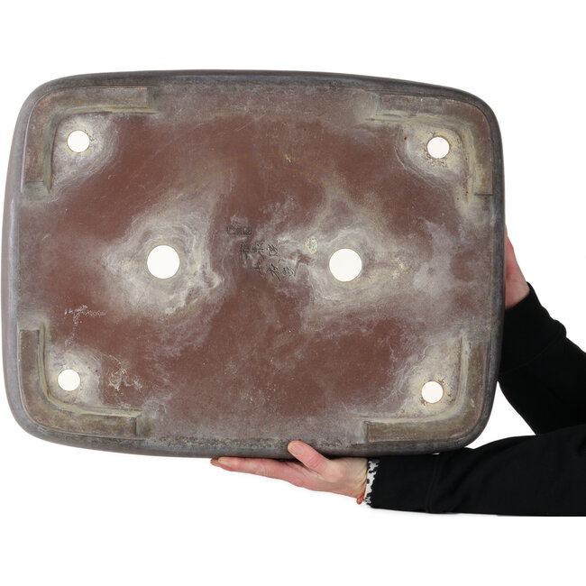 Maceta rectangular sin esmaltar para bonsái de Yamaaki - 560 x 425 x 160 mm
