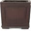 Maceta cuadrada sin esmaltar para bonsái de Yamaaki Toshio (tercera generación) - 163 x 163 x 138 mm