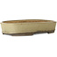 Oval off-white bonsai pot by Nakawatari - 370 x 255 x 68 mm