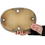 Pot à bonsaï ovale blanc cassé par Nakawatari - 370 x 255 x 68 mm