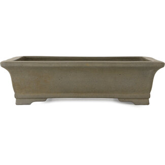 Sanpo(u) 395 mm rectangular unglazed bonsai pot by Sanpo, Japan