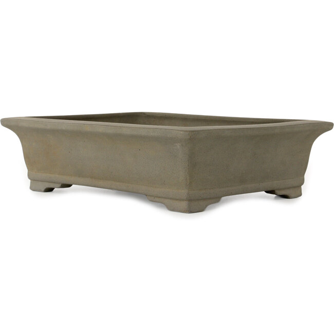 Rechthoekige, ongeglazuurde bonsaipot van Sanpo - 395 x 298 x 105 mm
