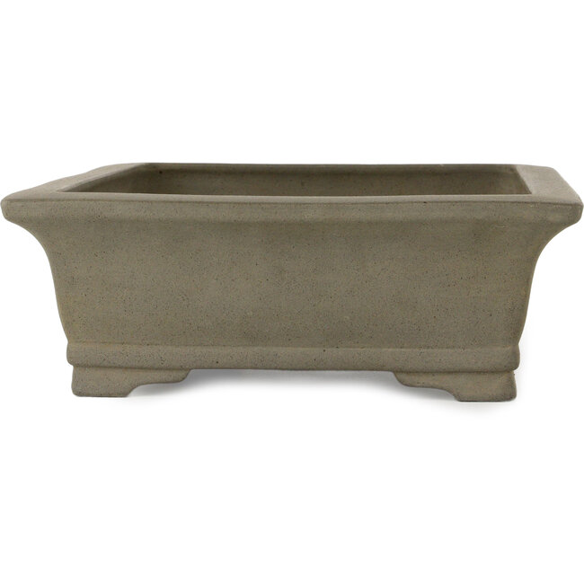 Maceta rectangular sin esmaltar para bonsái de Sanpo - 395 x 298 x 105 mm