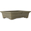 Rectangular unglazed bonsai pot by Sanpo - 395 x 298 x 105 mm
