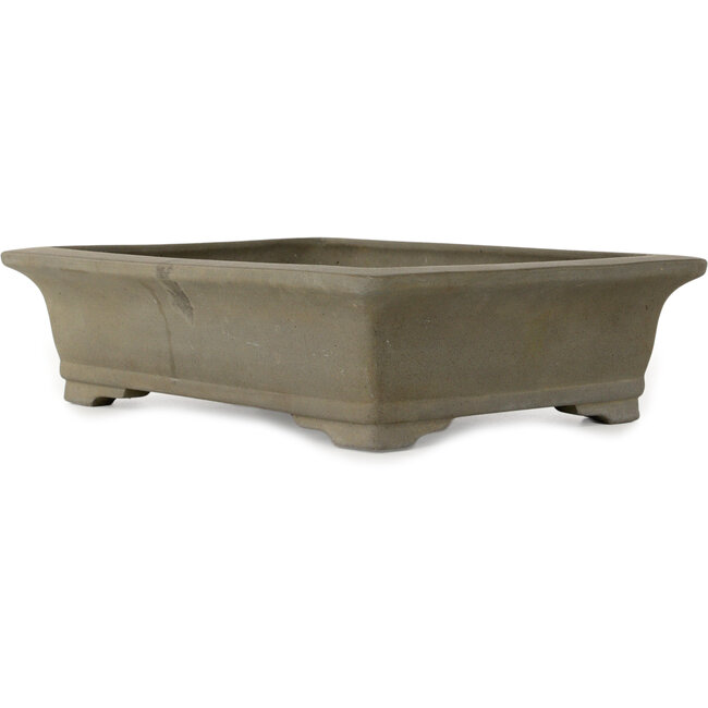 Pot à bonsaï rectangulaire non émaillé de Sanpo - 395 x 298 x 105 mm