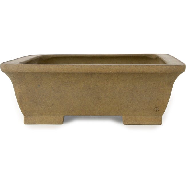 Maceta rectangular sin esmaltar para bonsái de Maruhei - 445 x 330 x 108 mm