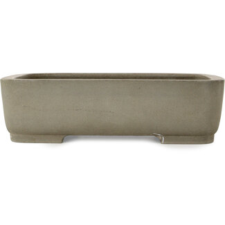 Kisen Ikkoudou Pot à bonsaï rectangulaire non émaillé de 410 mm, fabriqué par Kisen Ikkoudou, Tokoname, Japon