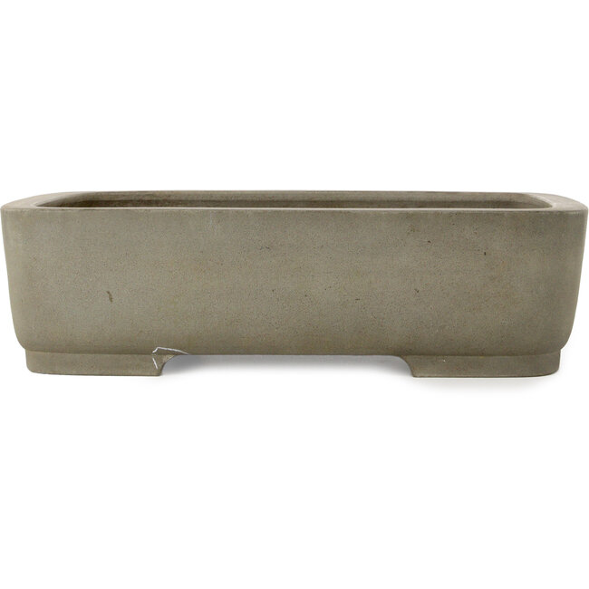 Maceta rectangular sin esmaltar para bonsái de Kisen Ikkoudou - 410 x 320 x 110 mm