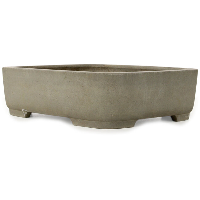 Vaso bonsai rettangolare non smaltato di Kisen Ikkoudou - 410 x 320 x 110 mm