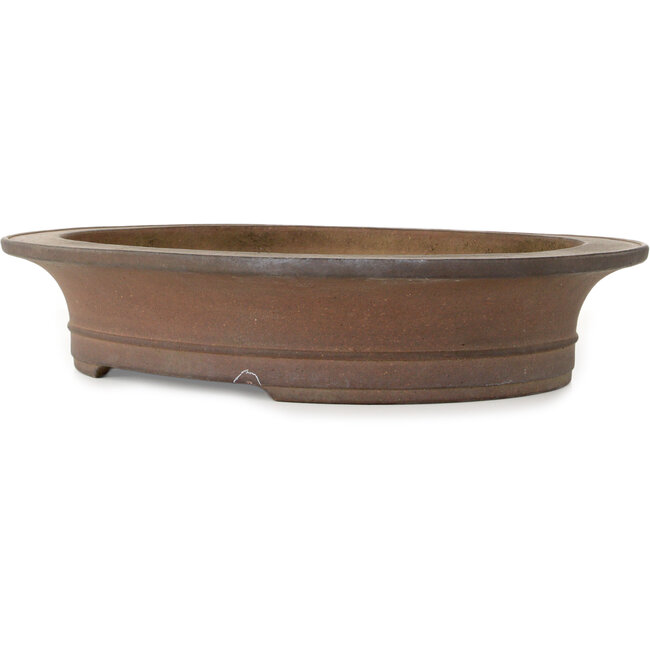 Oval unglazed bonsai pot - 500 x 415 x 98 mm