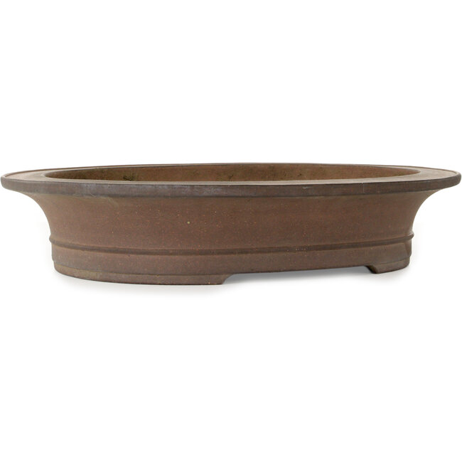 Ovale, ongeglazuurde bonsaipot - 500 x 415 x 98 mm