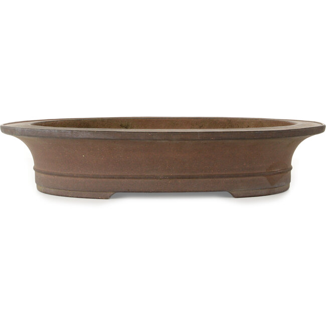 Ovaler, unglasierter Bonsai-Topf – 500 x 415 x 98 mm