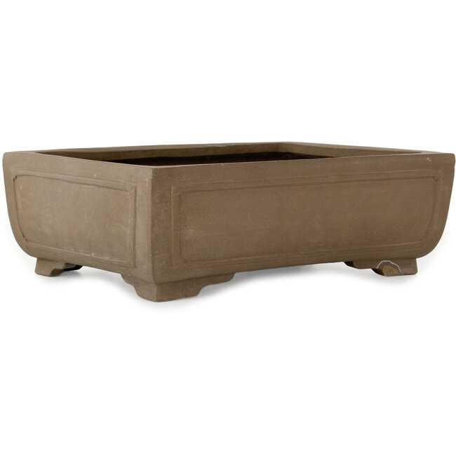 Rectangular unglazed bonsai pot - 415 x 315 x 135 mm