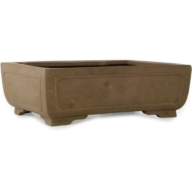 Rectangular unglazed bonsai pot - 415 x 315 x 135 mm