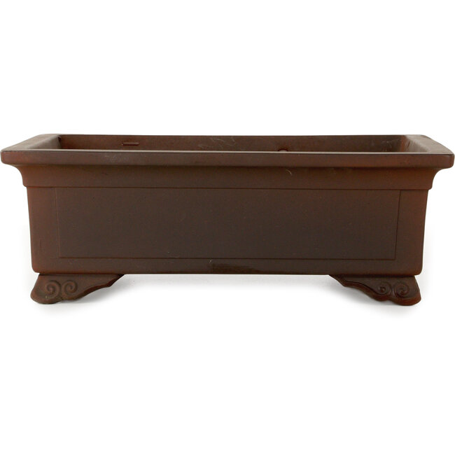 Maceta rectangular sin esmaltar para bonsái de Toshun - 405 x 300 x 135 mm