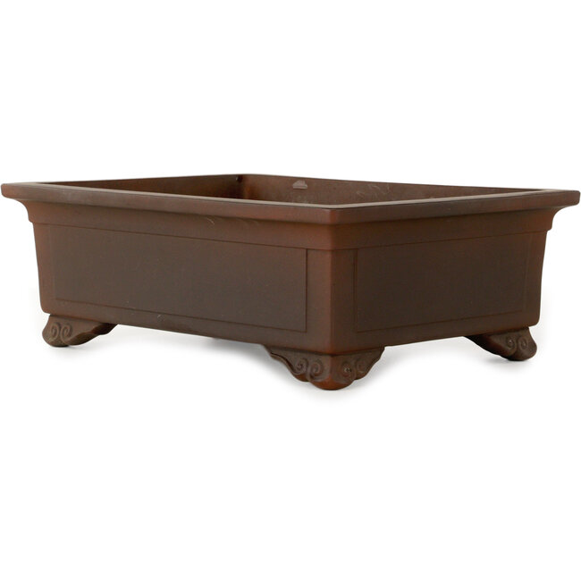 Rechteckiger, unglasierter Bonsai-Topf von Toshun – 405 x 300 x 135 mm