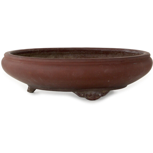 Round unglazed bonsai pot - 415 x 415 x 115 mm